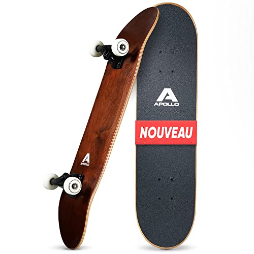 Skateboard Apollo pour enfants et adultes avec pont en bois 7 couches et roulements ABEC-7