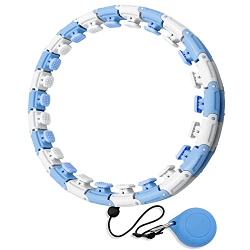 Weighted Hula Hoop for Adults Weight Loss,Infinity Hoop Plus Size 24 Detachable Knots,Hoola Hoop Smart Hula Fitness Hoop Fit, Waist Exercise Ring at Home Workout Equipment