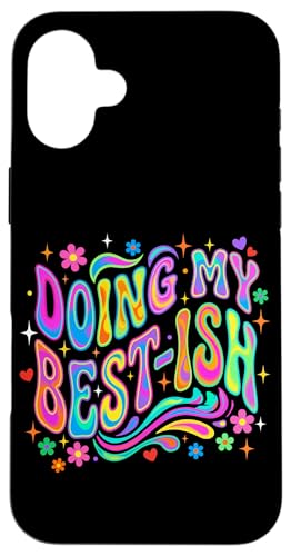 Doing My Best-Ish Funny Groovy 70�N�ヌ�g���t�����[ �X�}�z�P�[�X iPhone 16 Plus �p