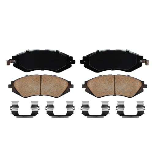 Image of Detroit Axle - Front Brake Kit for Chevy Aveo Aveo5 Spark EV Pontiac G3 | Wave5 Swift+, 10.08 inch inch Disc Brake Rotors Ceramic Brake Pads with Hardware Replacement
