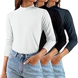 Matériau : fabriqués à partir de tissu de qualité supérieure, ces hauts basiques et hauts à manches longues pour femme offrent un toucher doux et un confort durable. Idéal pour superposer des t-shirts ou servir de couche de base, des styles comme le haut à manches longues doublé pour femme garantissent la durabilité. Ils appartiennent aux basiques pour femmes, ce qui en fait des basiques essentiels pour votre garde-robe