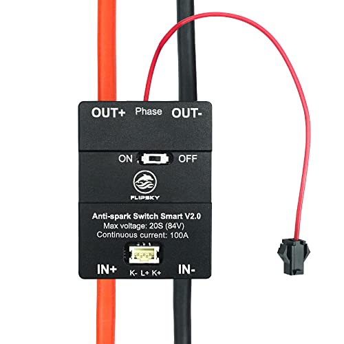 Flipsky Anti Spark Switch Smart Enhanced Come with 16mm LED Button 300A for Electric Skateboard/Ebike/Scooter/Robots