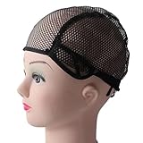 PRETYZOOM Wig Mesh Hat Adjustable Black Wig Cap for Comfortable Hair Weaving Breathable and Stretchable Ideal for Making and Hair Care