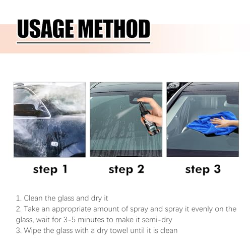 Generic D02 Glass Coating Spray For Car, Windshield Water Repellent Coating, Super Hydrophobic Anti Fog Car Window Cleaner thumb #6