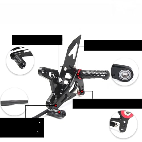 Repose-Pieds Moto CBR1000RR 2004-2020 Réglables CNC Arrière - 5