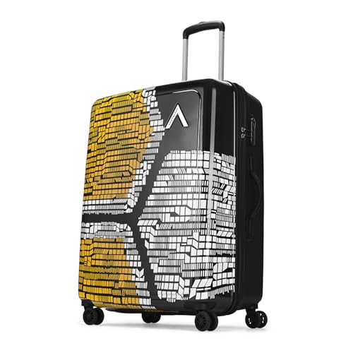 Aristocrat Bruce Check-in Trolley Bag 73cm | Large | Hard Luggage | Smooth 8-Wheel Suitcase | Secure Combination Lock with Sturdy Zipper | Full Fabric Convipack | 5-Year Warranty (Orange)