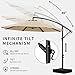 OLILAWN Cantilever Offset Patio Umbrellas, Sun Umbrella, for Swimming Pools