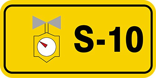 Autocollant industriel S-10 Steam Accuform TDJ310XVM de signalisation jaune en vinyle