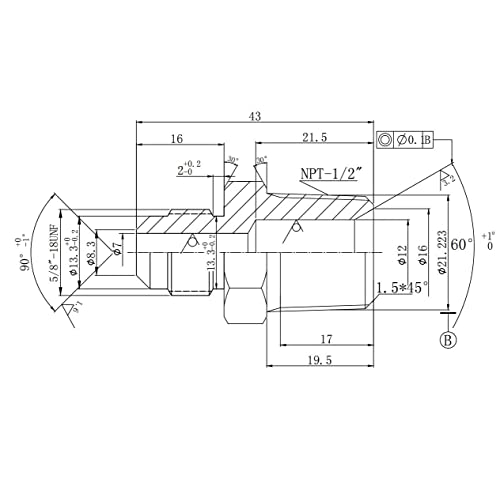Image of HFS(R)1 /2 inch NPT Male to 3 /8 inch SAE Male Flare Tubing Adapter Hose Connector Pipe Fittings 304 Stainless Steel (1 /2 inch MNPT x 3 /8 inch MSAE)