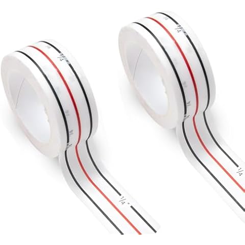 Yoogeer 2 Rolls Diagonal Seam Tapes Sewing Basting Tape, Quilting Sewing Machine Tape, Diagonal Tapes for Sewing Straight Diagonal Seams Instruction Tool (2) Cover