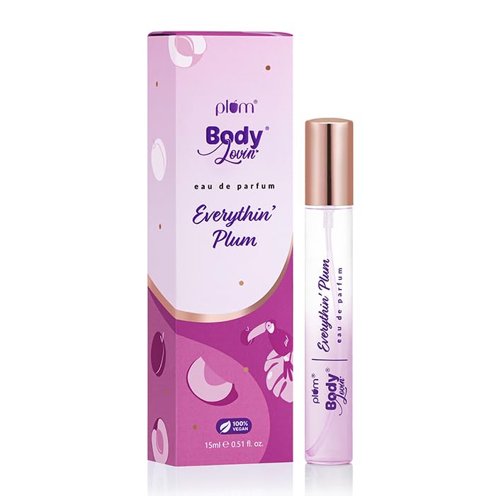 Plum BodyLovin' Everythin' Eau De Parfum | Long Lasting Premium Fruity Fragrance | Luxury Perfume for Women | Jasmine & Vanilla Notes | Travel-Friendly | High on Fun (15 ml)
