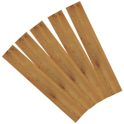 DOITOOL 5 Pegatinas Autoadhesivas para Suelo de Madera con Vetas de Madera Fáciles de Despegar Y Pegar de Pvc para Salpicadero de Cocina