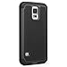 SYONER Galaxy S5 Case, [Shockproof] Hybrid Rubber Dual Layer Armor Defender Protective Case Cover for Samsung Galaxy S5 S V I9600 [Black/Black]