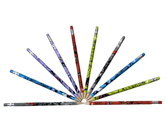 Image of Flair 2.0mm Mechanical Multicolor Extra Dark 2B Pencils| Mickey & Friends Play+Princess+Thrill Characters- 10 Eachx3= 30 Pencils| Wood Free Writing|1 Big Sharpner & 1 Eraser With Each Pack| Refillable