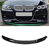 KHK Front Bumper Lip Compatible with 2005-2008 E90 325i 335i 323i 325xi 328i 328i xDrive M-Sport Bumper, MP Style Glossy Black Car Front Lip Bumper Air Splitter