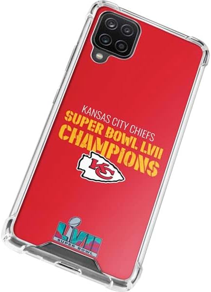 Skinit Clear Phone Case Compatible with Galaxy A12 - Officially Licensed NFL Kansas City Chiefs Super Bowl LVII Champions Design