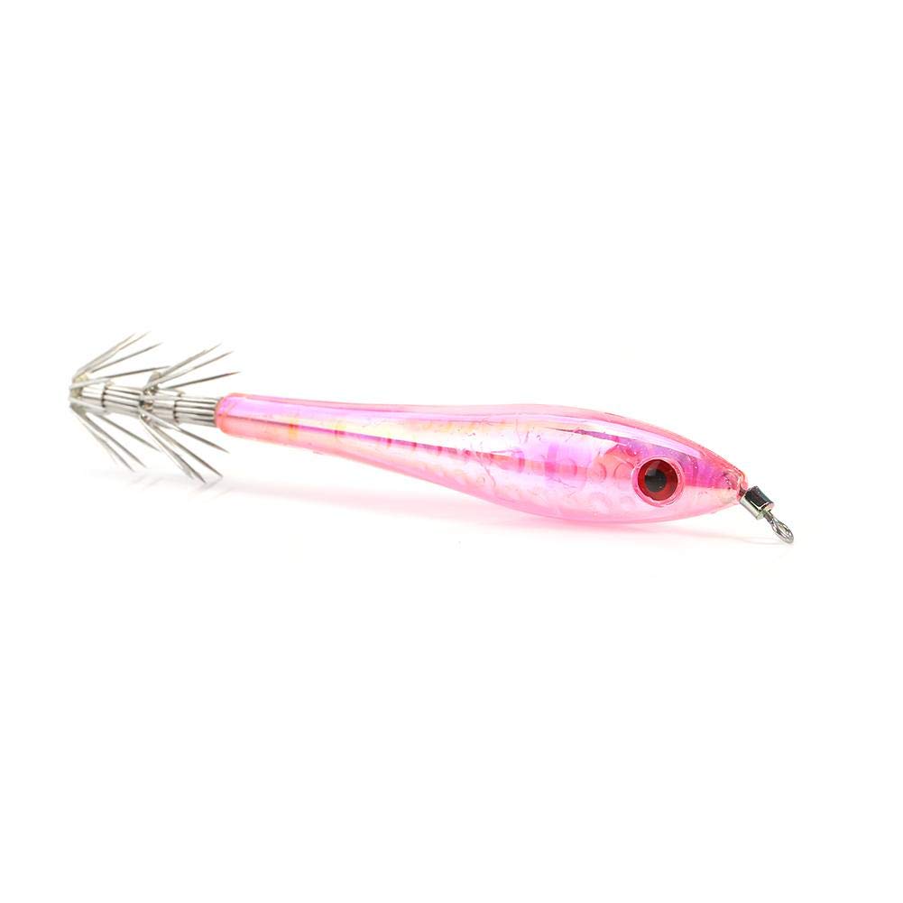 Set di 5 esche da pesca calamari di plastica esca calamari esca calamari adatti sostituzione per acqua dolce e acqua di mare 9,5 centimetri(giallo