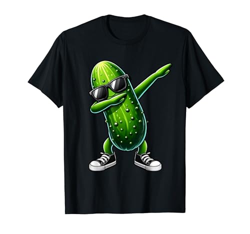 Dabbing Pickle con gafas de sol frescas Amante del pepino Camiseta