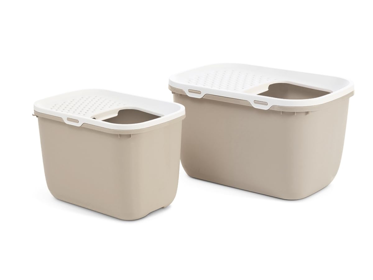 Katzenklo - Hop In Giant Mocha - extra großes Katzenklo - Einstieg von Oben - ideal für große Katzen - 74 x 49,7 x 43 cm