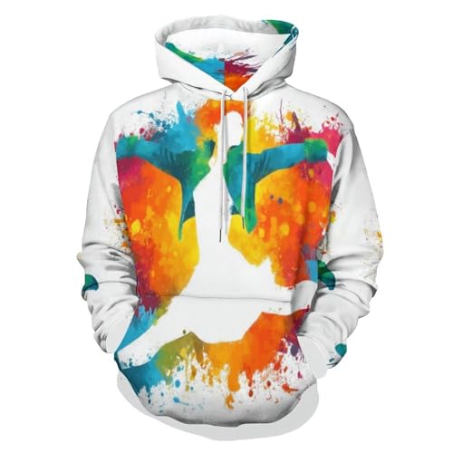 Sweat-shirt aquarelle 3D à col rond pull imprimé ultra confortable pour l'automne