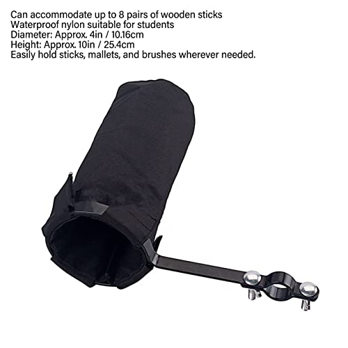 Funda para baquetas de batería, funda grande impermeable y resistente al desgaste, hecha de nailon, color negro miniatura 4
