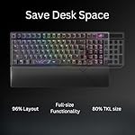 ASUS ROG Strix Scope II 96 Wireless Mechanical Gaming Keyboard – 96% Full-Size, Tri-Mode Connectivity, Hot Swappable Pre-lubed ROG NX Storm Clicky Switches, PBT Keycaps, RGB, PC/Mac Support - Black - Image 2