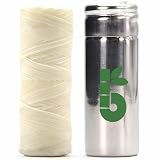 Bambaw Öko Zahnseide | Vegan | Zero Waste | Plastikfreier Spender | Gewachst | Nachhaltig | Edelstahl Spender | Kompostierbar | Minzgeschmack | 50m