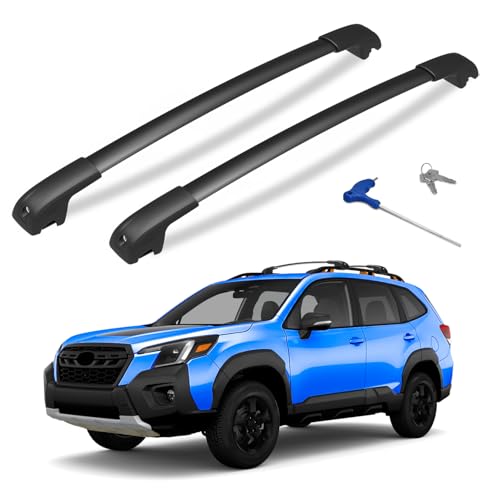 HmmtyRack 300lbs Lockable Roof Rack Cross Bars Compatible with Subaru Forester Wilderness 2022 2023 2024 2025 2026, Aluminum Crossbar for Rooftop Cargo Carrier Luggage Kayak Canoe Snowboard