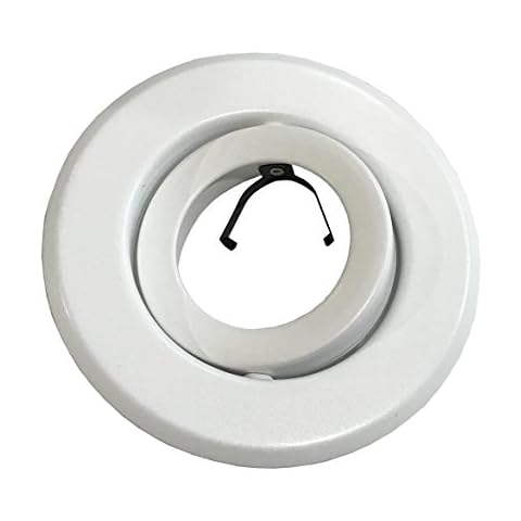 4-Inch Line Voltage Trim Recessed Light fit Halo/Juno, Adjustable Gimbal Ring (White) Cover