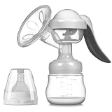 Tire lait Manuel en Silicone 150 ml Sans BPA, Pompe Ergonomique Aspiration Réglable, Recueil Lait Portable pour Allaitement, Idéal Accessoire Voyage Maman