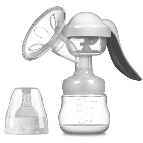 Manual Breast Pump With 150Ml Storage Bottle, Bpa-Free Silicone Breast Pump, Adjustable Suction, Ergonomic Hand Pump, Portable Milk Catcher For Breastfeeding, Ideal Travel & Feeding Accessory For Mums-image