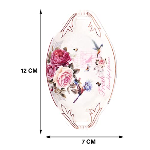 Mgeezz Ceramic Oval Serving Plates For Snacks,Small Dinner Dish,Pasta Dessert Plates Mini Serving Trays,Nuddles,Tea Bag,Fruit Plates Tableware Or Restaurant Desk With Microwave/Oven/Dishwasher Safe #TOP4