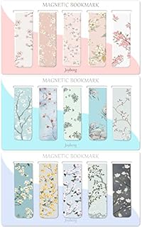 15 Pieces Bookmarks, Magnetic Bookmarks for Women, Page Markers for Students Teachers Reading (Floral Style)