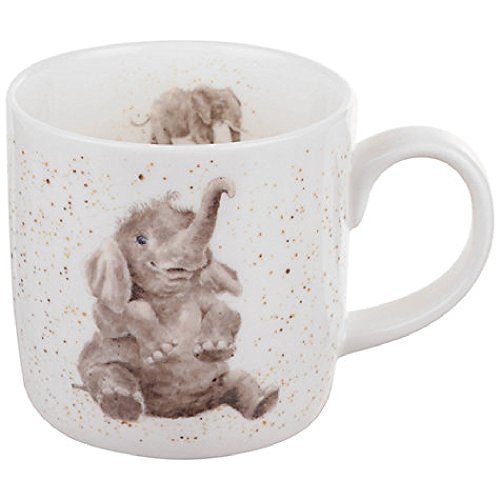 Wrendale by Royal Worcester Mug en porcelaine anglaise Motif éléphants Multicolore 325 ml