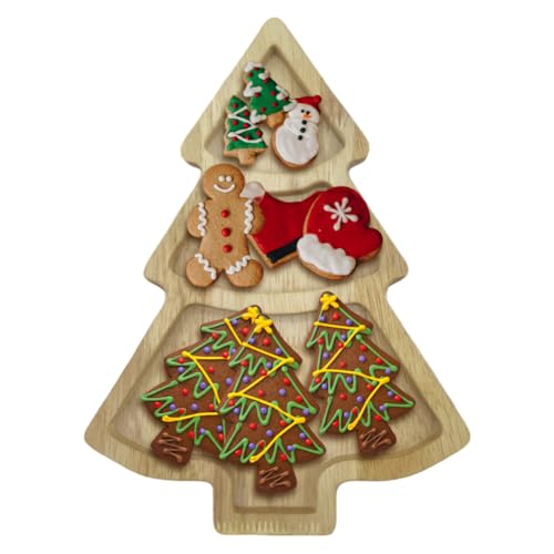 Set di taglieri per salumi natalizi, con renne e albero di Natale, vassoi da portata in legno per spuntini festivi, antipasti, dessert e decorazioni da tavola per le festività