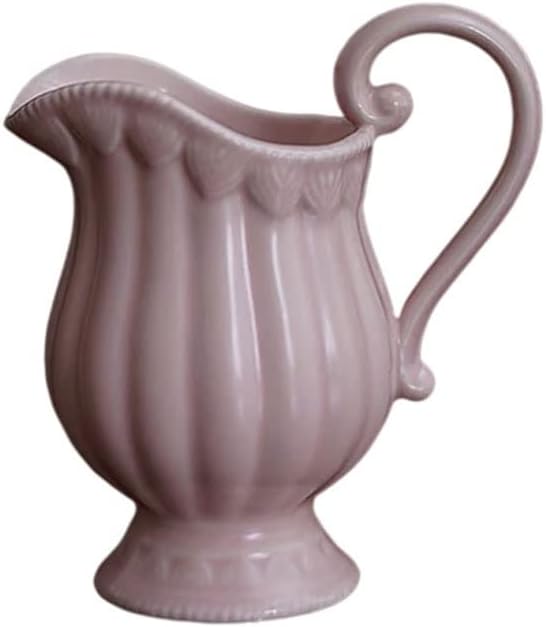 Gravy Boat For Sauces, Dressing and creamer Small Milk Jug Retro Ceramic With Handle Milk Jug Kitchen Restaurant Milk Jug Milk Jug Milk Cup Sauce Boat Container (Color : 1, Size : 1) (Brass 1)