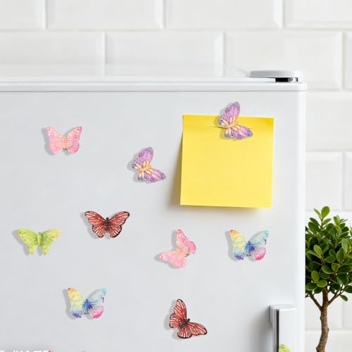 12 imanes mariposa decorativos para refrigerador miniatura 6