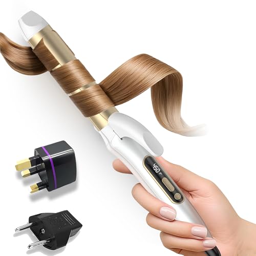 Dual Voltage Curling Iron Travel 2 in 1 Curl and Straightener (110V-240V) 1.25...