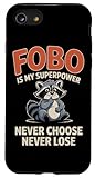 Divertente umorismo con procione FOBO Overthinkers