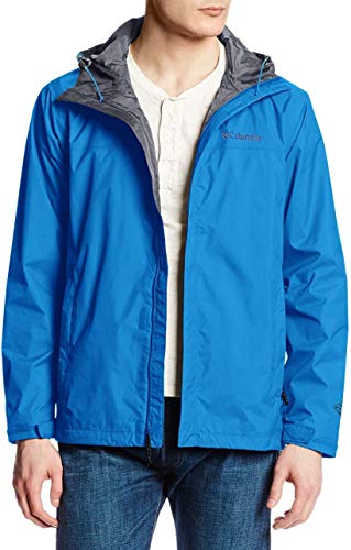 Columbia Men's Watertight II Front-Zip Hooded Rain Jacket,Super Blue,Large