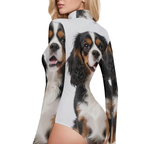 Body de manga larga suave con cuello alto falso GuoChe y broches planos 3