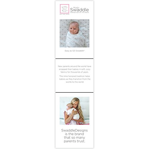 Image of SwaddleDesigns Cotton Muslin Swaddle Blanket, Receiving Blanket for Boys & Girls, Best Shower Gift, 46x46 inches, Green Woodland