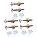 Hemoton 6pcs Toilet Tank Bolts Kit Rustproof Toilet Screw Set with Nuts and Washers Easy to Install Fixing Fittings for Accessories Corrosion-resistant Wc Tool