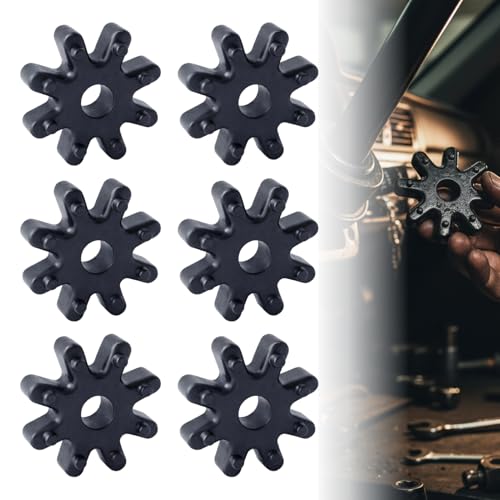 6 Stück Auto Lenksäulenkupplung, flexible Kupplung für Lenksäule, Ersatzteil aus Kunststoff zur Reduzierung von Spiel, Geräuschen und Vibrationen, passend als Austausch bei Verschleiß