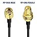 Bingfu WiFi Antenna Extension Cable 2-Pack RP-SMA Male to RP-SMA Female Bulkhead Mount RG174 Cable 5m 16.5 feet for WiFi Router Security IP Camera Wireless Network Card Adapter