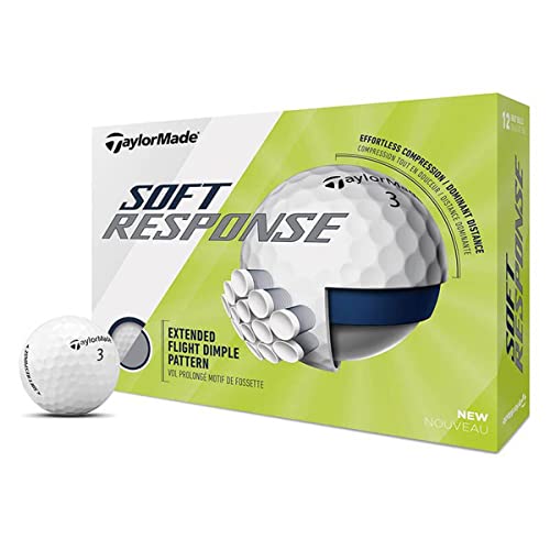 Taylormade Unisex's Soft Response Golf Ball, White, One Size