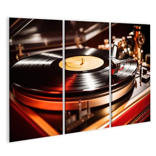 islandburner Bild auf Leinwand Schallplattenspieler im warmen Lichtambiente Bilder Wandbilder Poster