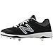 New Balance Men's 4040 V3 Metal Baseball Shoe, Black/Black, 11 M US