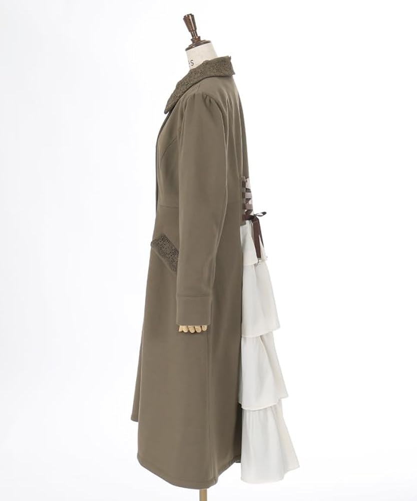 axes femme バッスル風ロングコート axes femme ステンカラーコート コート バッスル風ロングコート