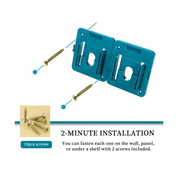 Batteriehalter für Makita 18 V Batteriehalterungen, Dock-Halter, passend für BL1860, BL1850, BL1840, BL1830 (mit 10 Schrauben), 5 Stück – Bild 5
